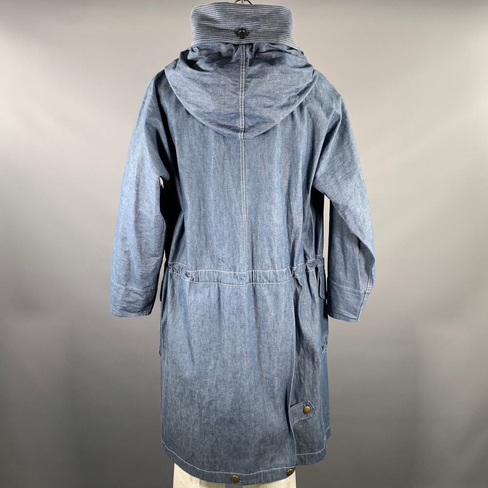 KAPITAL Size L Indigo Cotton Hooded Traggle Ring Coat - Picture 4 of 10